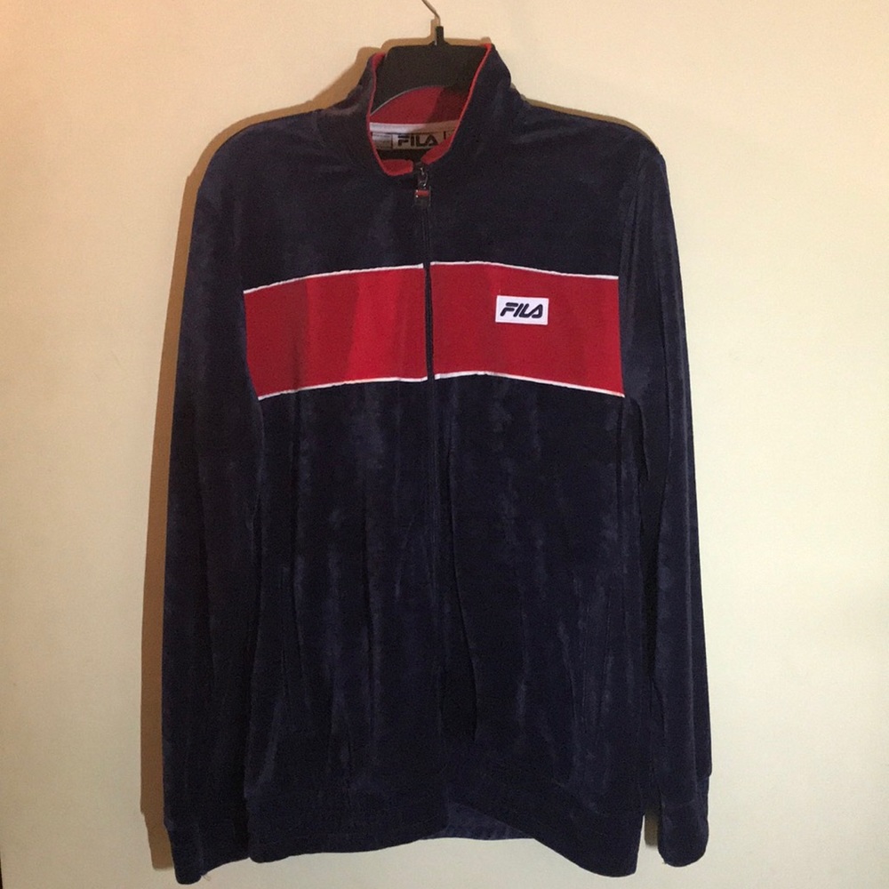 Velour fila jacket/ track top